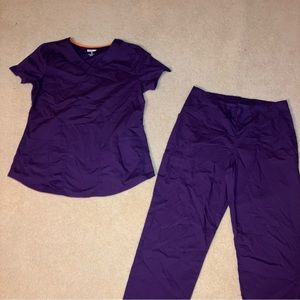 Purple scrubs